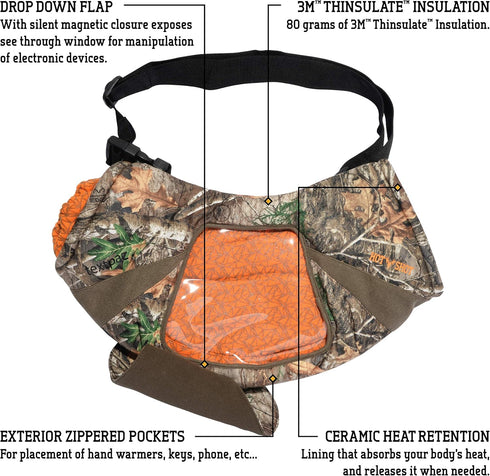 HOT SHOT Men’s Camo Brushed Tricot ThermalCHR Textpac Hunting Handwarmer for Outdoor Wear