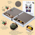 All-in-One Cat Scratcher Pad and Play Area, Foldable Book-Shaped Cardboard with 2 Reversible Scratch Pads