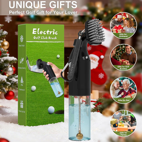 5oz Kiss Core Electric Golf Club Cleaner Brush: AA Battery Powered for Effortless Cleaning - Golf Club Brush for Golf