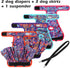 (4 Pack+1 Washable Female Dog Diapers Suspenders), Reusable Female Girl Doggy Doggie Puppy Wraps Panties Belly Band