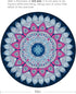 LERYG 140cm Pilates Mat Round Oversize Yoga Mat Suede Rubber Non-Slip Dia Exercise Mat Meditation Mat Workout Mat