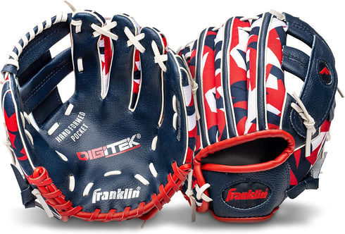 Franklin Sports Kids RTP Youth Baseball + Tball Glove for Boys + Girls