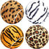 Tourna Unique Sports Dog Fetch Squeaker Balls, 4 Pack, Animal Prints