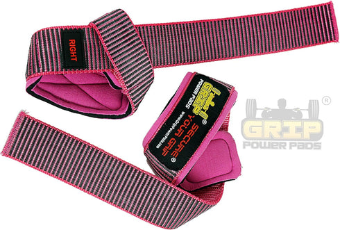 Heavy Duty Lifting Straps, Neoprene Padded, 1 Pair Wrist Wraps with Rubber Grip Support