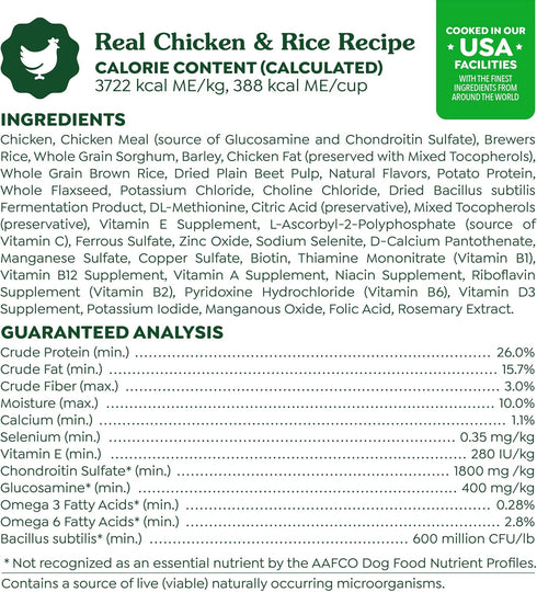 Greenies Smart Essentials Adult High Protein Dry Dog Food, Real Chicken & Rice Recipe, 6 lb Bag
