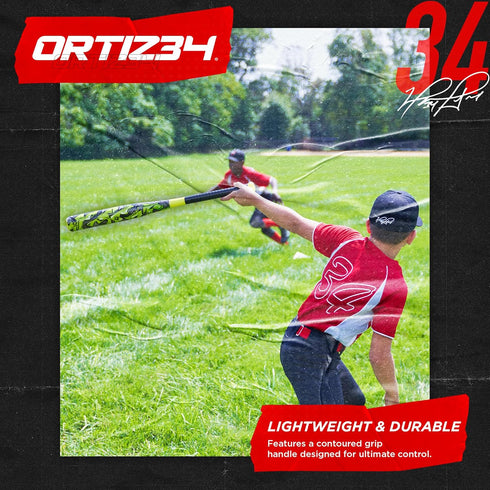 Set- Set 3 4 Grand Slam Graffiti Plastic Bat, David Ortiz Backyard Baseball with Balls, Throw Down Bases