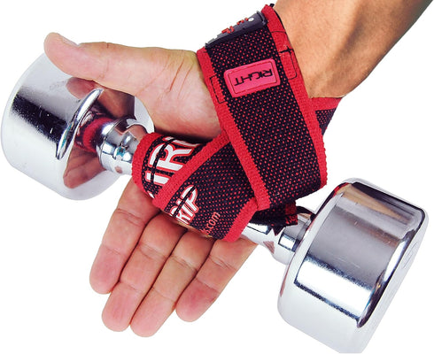 Grip Power Pads PRO Level Cotton Lifting Straps - Neoprene Wrist Pad Support & Silicone Grip, 24" Long, 2" Wide