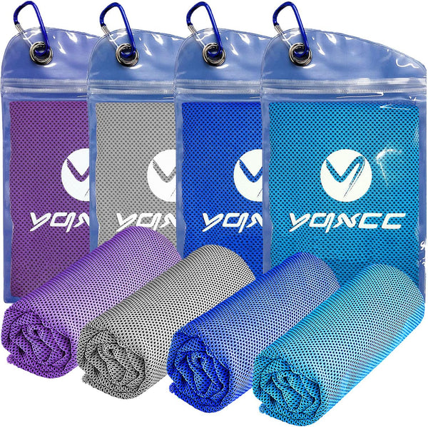 YQXCC Cooling Towels | 4 Pack 40"x12" | Cool for Neck |