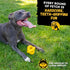 Indestructible Ring Ball for Aggressive Chewers, Non-Toxic Natural Rubber Dog Toys, Butter Scent, Yellow (4.5”)