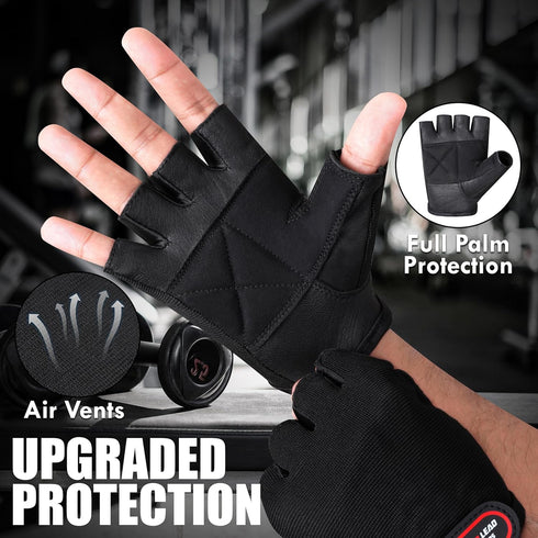 FIT TO LEAD TRADERS Weightlifting Gym Gloves Workout Gloves for Men & Women with Wrist Support, Non-Slip Palm
