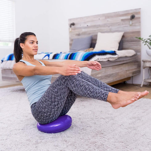 ProsourceFit Core Balance Disc Trainer - 14” Diameter with Pump for Improving Posture, Fitness, Stability