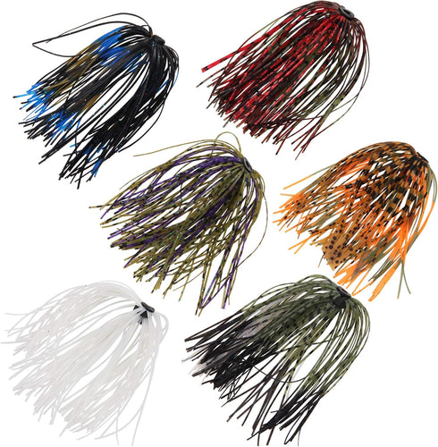OROOTL Silicone Jig Skirts, Spinnerbait Skirt Replacement for Bass Fishing Lures
