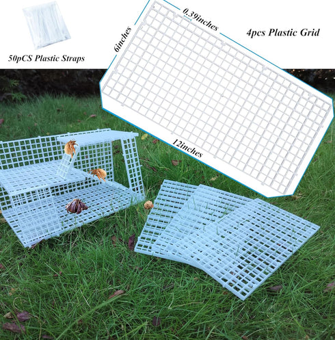 Generic Hermit Crab Climbing Toys Reptile Habitat Grid Cuttable Plastic Net Hermit Crab Climbing Ladder Hideout Small