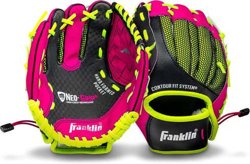 Franklin Sports Teeball Glove, Left and Right Handed Youth Fielding Glove, 9.0 Inch
