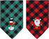 2 Pack Christmas Dog Plaid Bandana with Santa and Snowman Appliques Holiday Scarf for Pet Dog Puppy