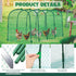 157 31.5 25.5 Inch, Yalikop Large Chicken Tunnel Coop Run, x Easy to Install Green Yard Poultry Tunnel for Outdoor