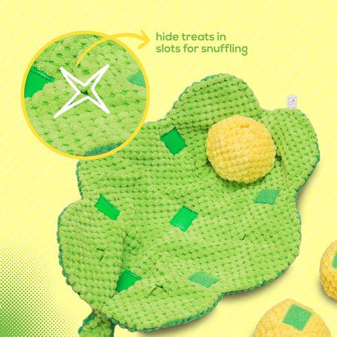 Pea Pod Interactive Dog Toy | Snuffle Nosework Stress Relief | Hide Treat Puzzle for Small Medium Dogs
