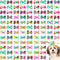 100 Pack Summer Spring Dog Hair Bows - Cute Puppy Bows with Rubber Bands for Small Girl Dogs