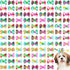 100 Pack Summer Spring Dog Hair Bows - Cute Puppy Bows with Rubber Bands for Small Girl Dogs