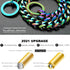 Dog Chain Collars, Chew Proof Heavy Duty Stainless Steel Metal Cuban Link Collar for Small Medium Large Dogs
