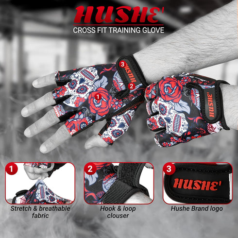 Hushe' Weight Lifting Gloves Workout Gloves Gym Gloves Cycling Gloves for Women for Gym Fitness Cycling Gloves