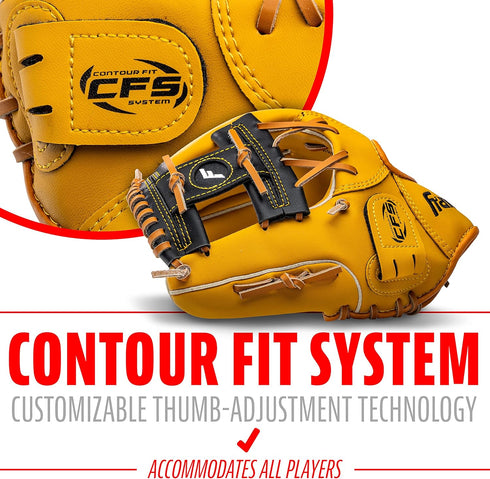 Franklin Sports Baseball + Softball Gloves - Field Master Adult + Youth, Right & Left Hand, Multiple Sizes