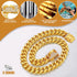 Dog Chain Collars Gold Dog Collar 10mm Cuban Link with CZ Diamond Buckle Bling for Puppy Small Medium Large Dogs (24")
