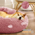 Bedsure Calming Dog Bed for Medium Dogs - Anti-Slip Round Fluffy Plush Bed, 30 inches, Fits up to 45 lbs Pets, Mauve