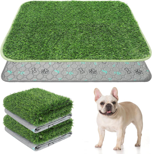 KOOLTAIL Dog Grass Pad with Washable Pee Pads for Puppy Potty Tray,2