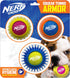 Nerf Dog 2.5in Squeak Armor Tennis Ball Dog Toys 3-Pack - Yellow/Pink, Orange/Blue, Blue/Green