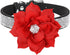 Pet Artist Cute Girl Rhinestone Suede Dog Collar for Small Dogs Cats, Bling Bowtie Collar, XS: Neck 7.5-10" (19-25cm)