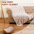 4 Pcs Pet Blanket, Paw Print Fleece Blanket for Small Medium Pets, XX-Large (51 x 63 Inch)
