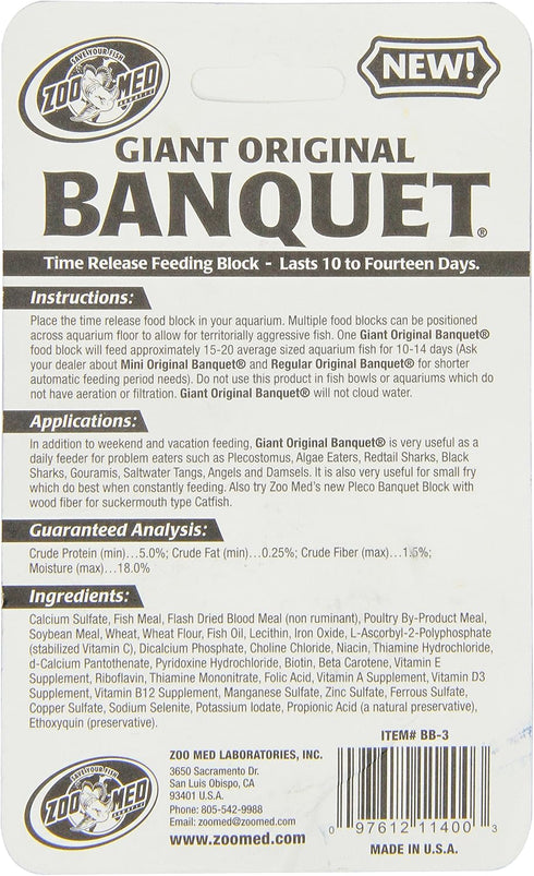 Zoo Med Laboratories Giant Banquet Block Feeder, 1 Count (Pack of 1)
