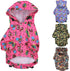 Small Pet Cat Dog Raincoat Hoodie Coat, Waterproof Rain Jacket Rainwear (XS: Length - 10", Pink)