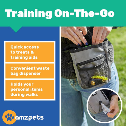 Dog Training Set, Puppy Supplies Starter Kit with Clicker, Treat Pouch, and Ultrasonic Whistle