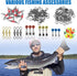 SILANON Fishing Tackle Kit with 174pcs Swivels, Sinker Slides, 3 Way Swivels, Duo Lock Snaps, Barrel Snap Swivels in