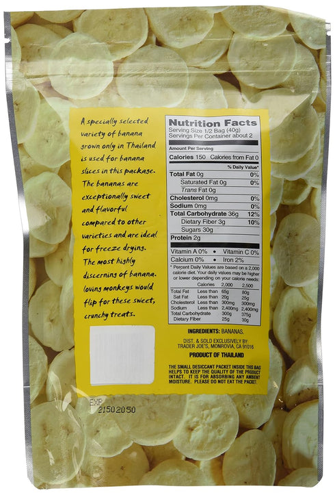 Trader Joe's (2 Pack) Freeze Dried Bananas