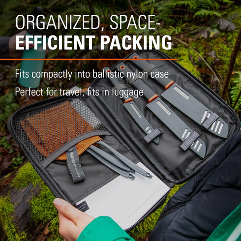 GSI Outdoors Santoku Knife Set for Camping, Grey