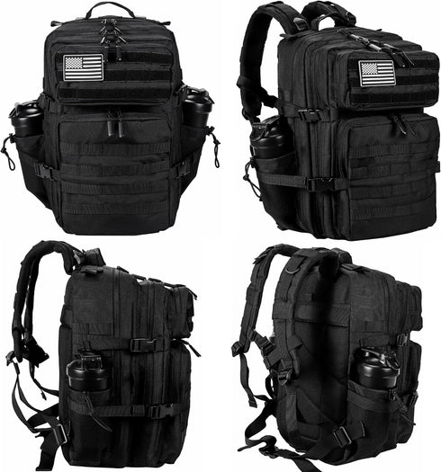 LHI 45L Military Tactical Backpack for Men and Women, Army 3 Days Assault Pack with Molle System