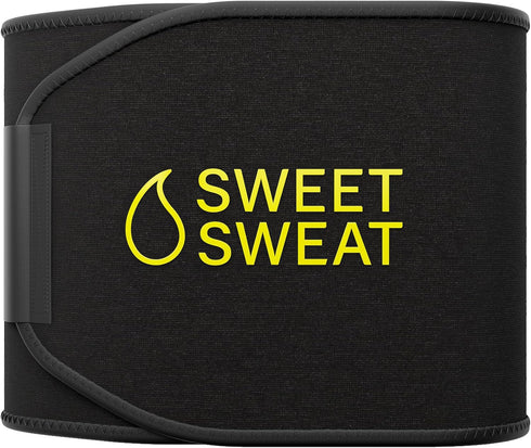 Trimmer Pack Trimmer Sports Research Waist - Sweet Sweat Waist (Black/Yellow, Medium) & Workout Enhancer Roll-On Gel