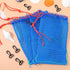 Xaajooio 6 Pcs Blue Crab Trap Bait Bags with Rubber Lockers Small Crab Snare Portable Mesh Fish Trap for Crawfish