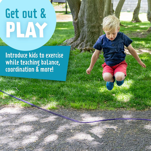 Just Jump It 16' Foot Single Jump Rope for Kids, Women, and Men - Active Outdoor Fitness Exercising Equipment
