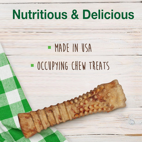 Nylabone Healthy Edibles Natural Dog Chews, Long Lasting Turkey & Apple Treats, X-Large/Souper