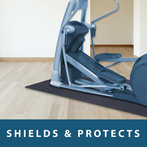 MotionTex Exercise Equipment Mat for Treadmill, Stationary Bike, Rowing Machine, Home Gym Floor Protection, 30" x 78"