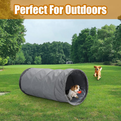 HOMBYS Extra Large Dog Tunnel, Flannel Agility Tunnel for Large Dogs, Collapsible Play Tunnel