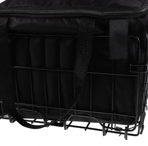 BESPORTBLE Front Folding Bike Basket with Removable Liner Bag Quick Release Bicycle Carrier for Small Dogs Cats Picnic