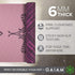 Gaiam Yoga Mat - Premium 6mm Print Reversible Extra Thick Non Slip Exercise & Fitness Mat (68" x 24")