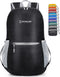 ZOMAKE Ultra Lightweight 20L Hiking Backpack, Packable Water Resistant Daypack for Women & Men (Black)