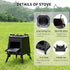 Portable Camping Wood Stove - Mini Outdoor Wood Burning Stove with Carrying Bag for Cooking and Heating
