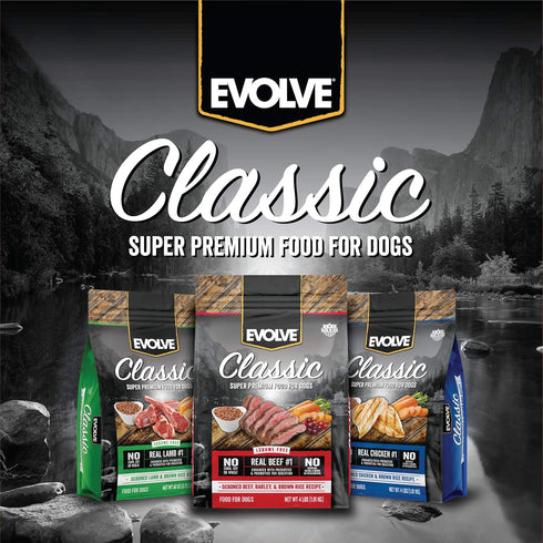 15 Evolve Classics Deboned Beef, Barley and Bison Recipe Dog Food, Pound